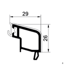 Gealan PVC Glasleiste 6134
