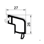 Gealan PVC Glasleiste 6136
