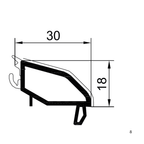 Gealan PVC Glasleiste 7156