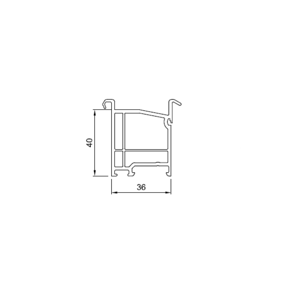 Salamander Fensterbankanschlussprofil Sohlbankprofil 36/40 NP0400