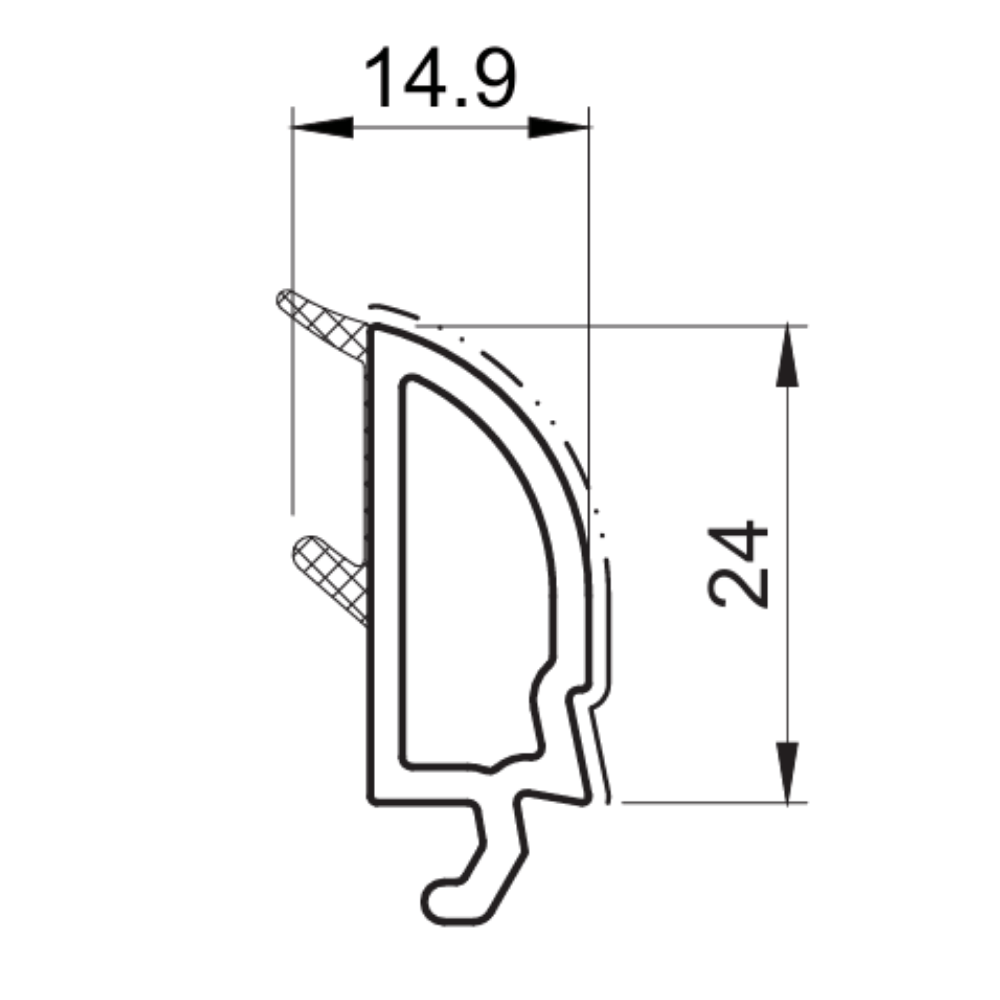 Salamander Kunststoff Glasleiste 413103