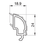 Salamander Kunststoff Glasleiste 413105