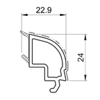 Salamander Kunststoff Glasleiste 413107