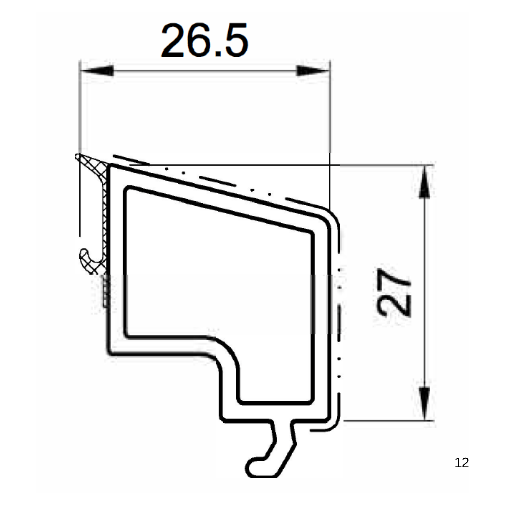 Salamander Kunststoff Glasleiste GP8360