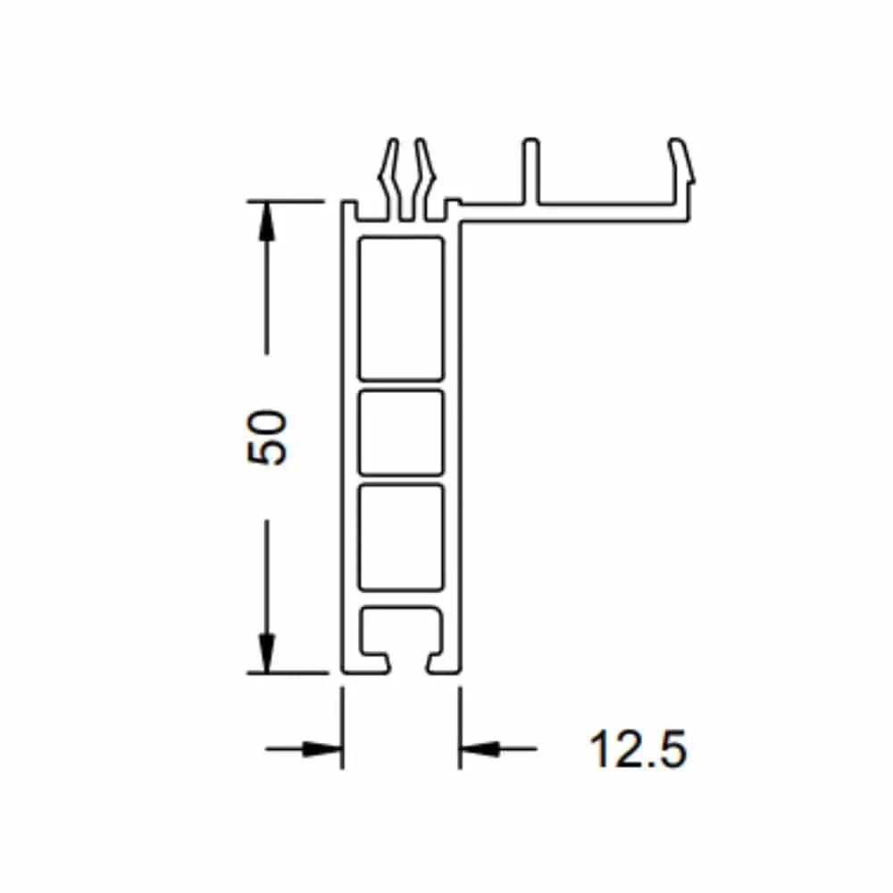 Schüco CT 70 Fensterbankanschlussprofil Sohlbankprofil 12,5/50