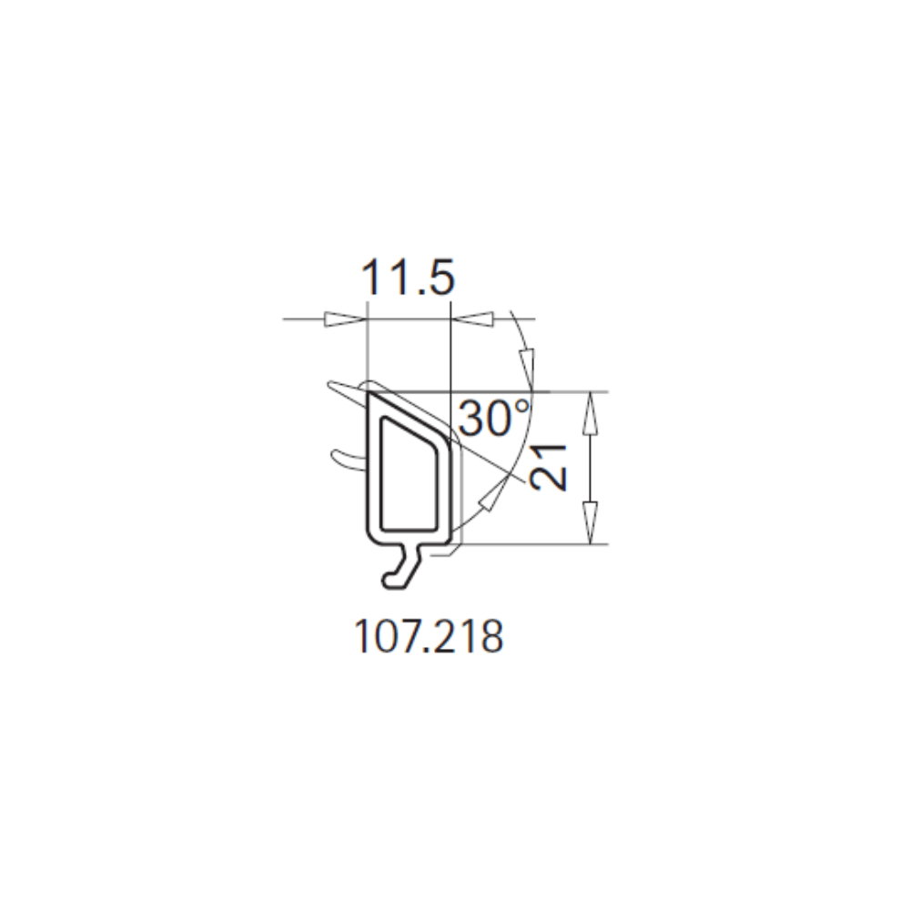 Veka PVC Glasleiste 107.218