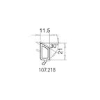 Veka PVC Glasleiste 107.218