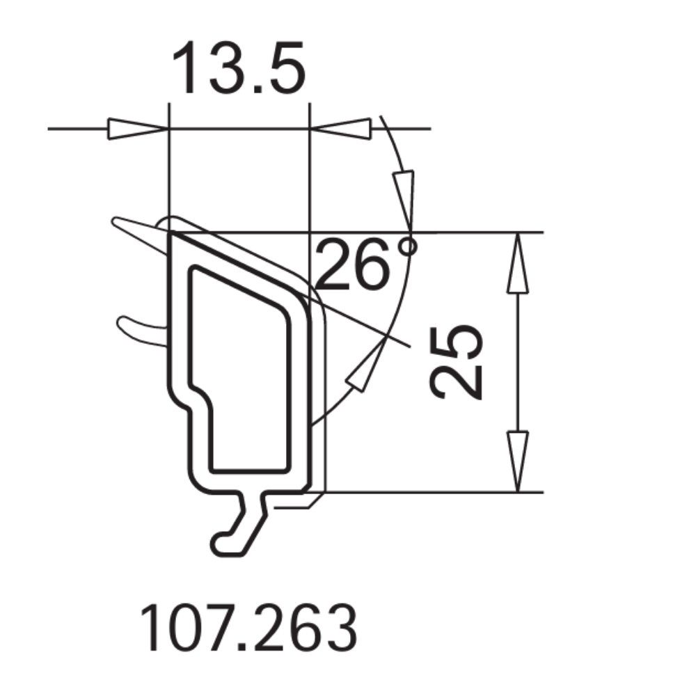 Veka PVC Glasleiste 107.263