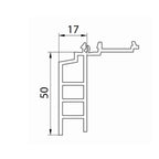 Aluplast Fenster Aluplast Fensterbankanschlussprofil Sohlbankprofil 50/17 120210