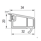 Aluplast Fenster Aluplast PVC Glasleiste 120639
