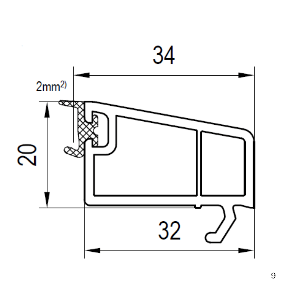 Aluplast Fenster Aluplast PVC Glasleiste 120639