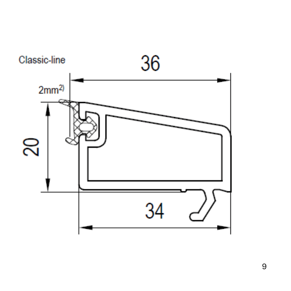 Aluplast Fenster Aluplast PVC Glasleiste 120640