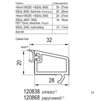 Aluplast Fenster Aluplast PVC Glasleiste 120838