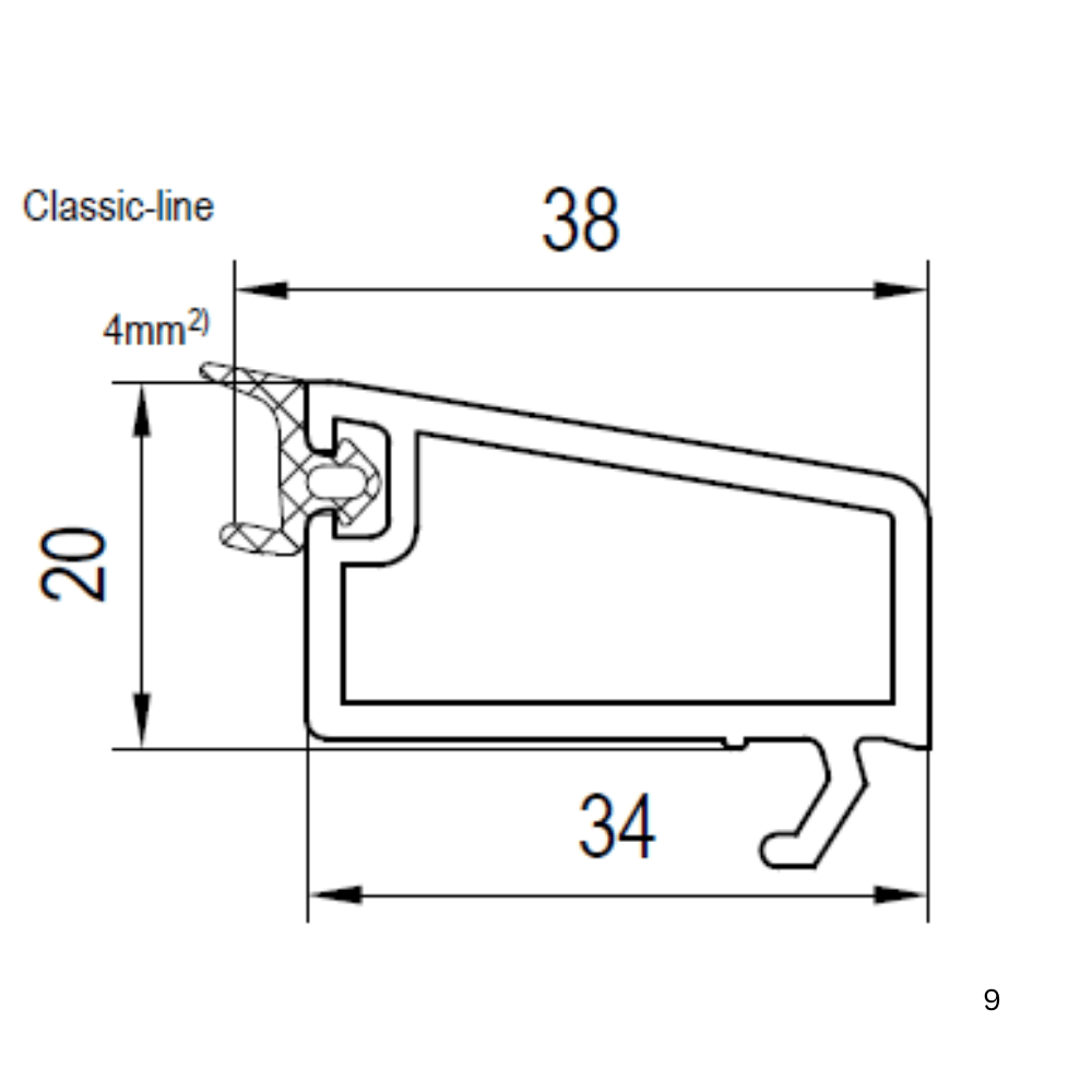 Aluplast Fenster Aluplast PVC Glasleiste 120840