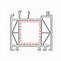 Aluplast Fenster Anthrazit (ähnlich RAL7016 Struktur) / 100cm Aluplast Blendrahmen Verbreiterung 70/60 Zweiseitig foliert 140207