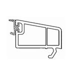 Aluplast Fenster Weiss / 40cm / Schwarz Aluplast PVC Glasleiste 120639