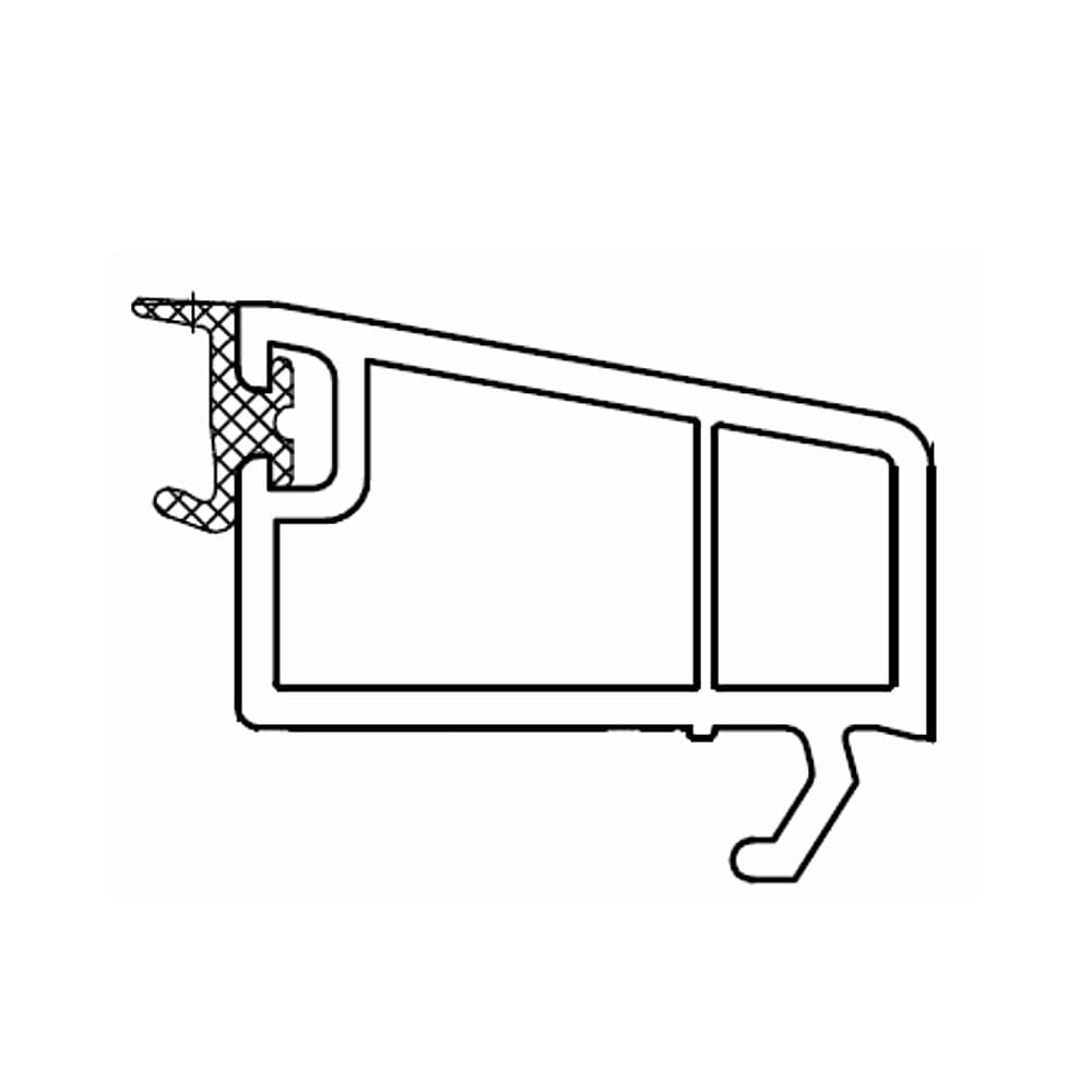 Aluplast Fenster Weiss / 40cm / Schwarz Aluplast PVC Glasleiste 120639