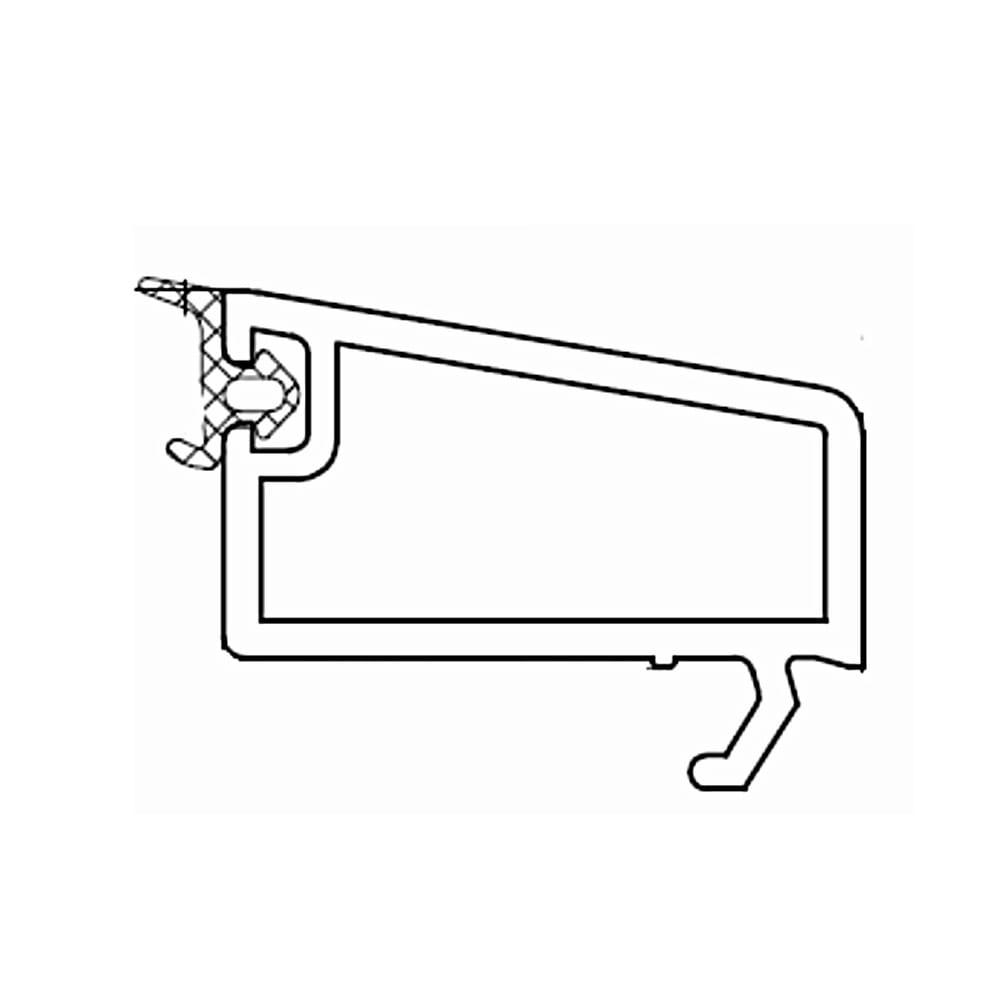 Aluplast Fenster Weiss / 40cm / Schwarz Aluplast PVC Glasleiste 120640