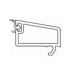 Aluplast Fenster Weiss / 40cm / Schwarz Aluplast PVC Glasleiste 120640