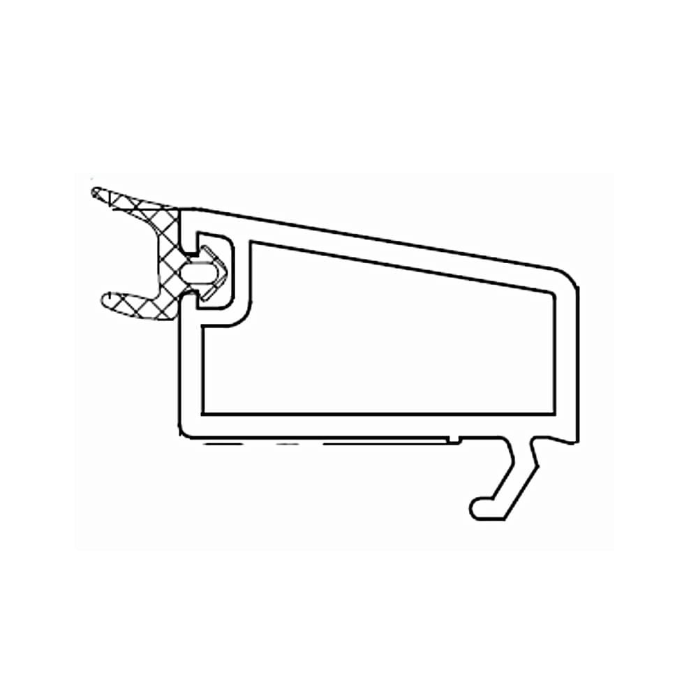 Aluplast Fenster Weiss / 40cm / Schwarz Aluplast PVC Glasleiste 120740
