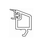 Aluplast Fenster Weiss / 40cm / Schwarz Aluplast PVC Glasleiste 120834