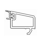 Aluplast Fenster Weiss / 40cm / Schwarz Aluplast PVC Glasleiste 120838