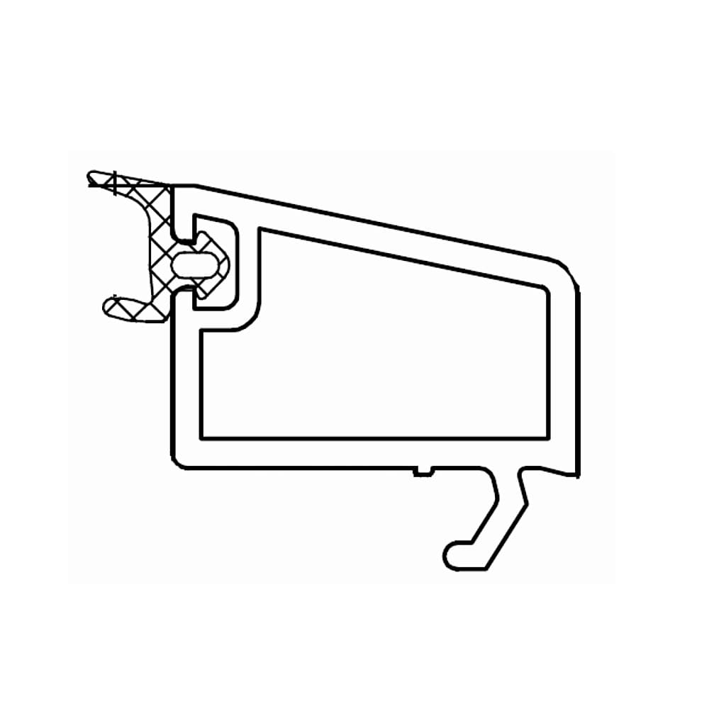 Aluplast Fenster Weiss / 40cm / Schwarz Aluplast PVC Glasleiste 120838