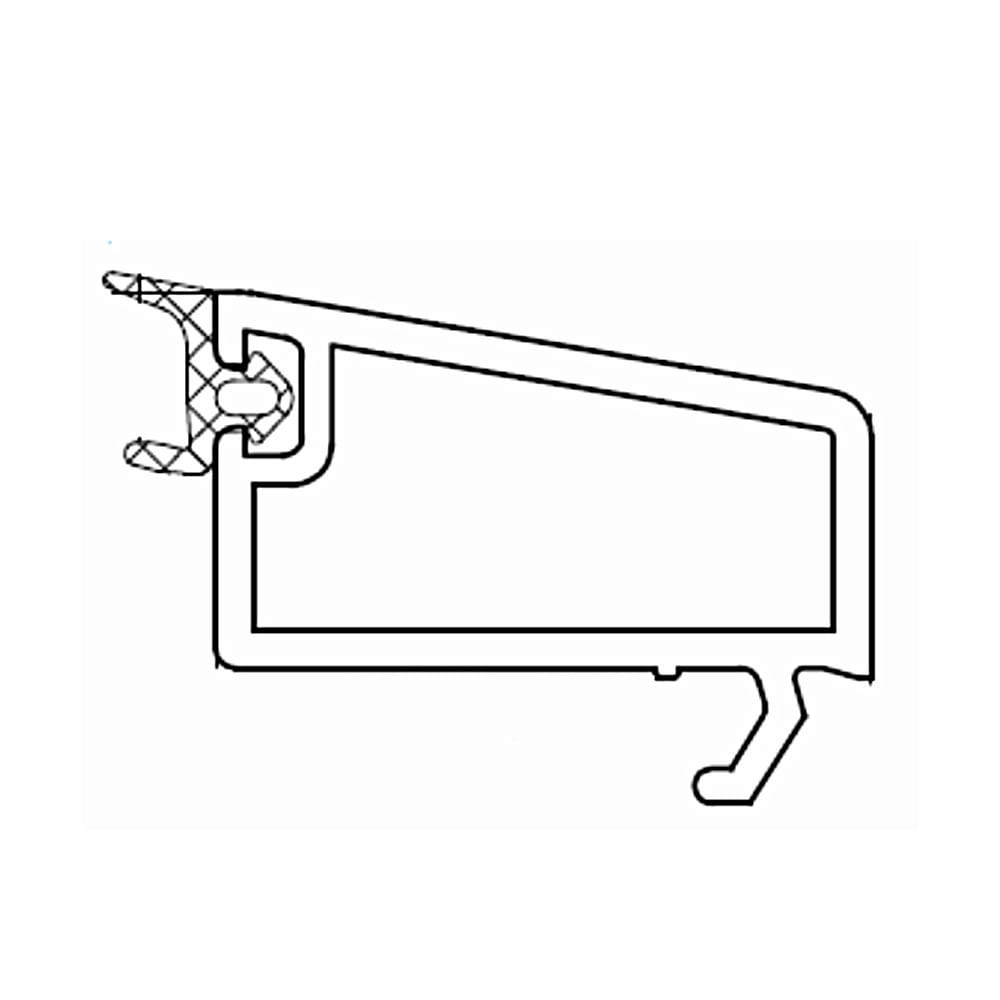 Aluplast Fenster Weiss / 40cm / Schwarz Aluplast PVC Glasleiste 120840