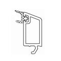 Aluplast Fenster Weiss / 40cm / Schwarz Aluplast PVC Glasleiste 130754