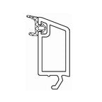 Aluplast Fenster Weiss / 40cm / Schwarz Aluplast PVC Glasleiste 130854