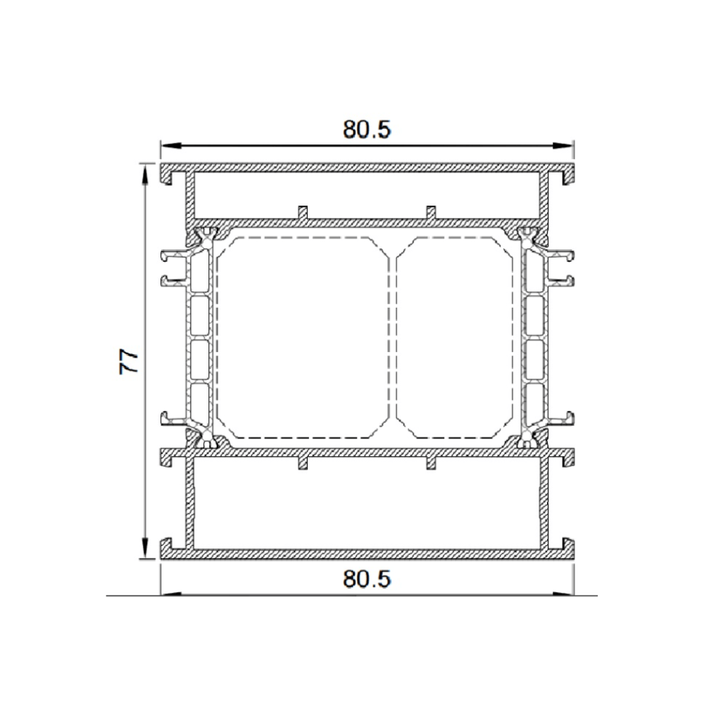 Aluprof Fenster Aluprof ALU Blendrahmen Verbreiterung 528636 für MB-86N 77/80,5