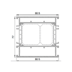 Aluprof Fenster Aluprof ALU Blendrahmen Verbreiterung 528636 für MB-86N 77/80,5
