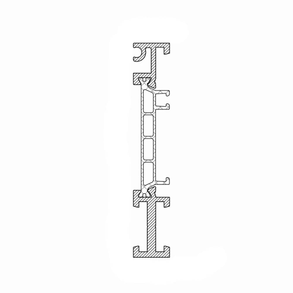 Aluprof Fenster Weiss (ähnlich RAL9016) / 100cm Aluprof ALU Blendrahmen Verbreiterung 528648 für MB-86N 77/13