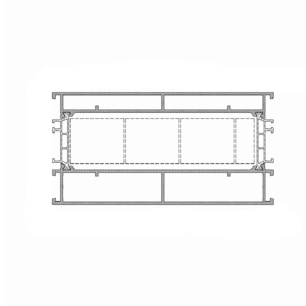 Aluprof Fenster Weiss (ähnlich RAL9016) / 100cm Aluprof ALU Blendrahmen Verbreiterung 528667 für MB-86N 77/138