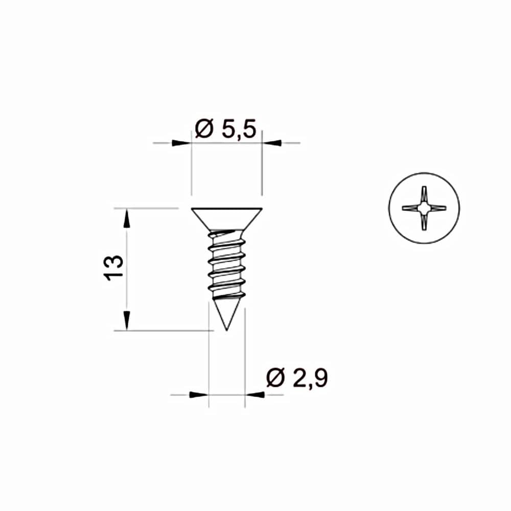 Aluprof Plissee Aluprof Plissee Blechschraube 2,9/13