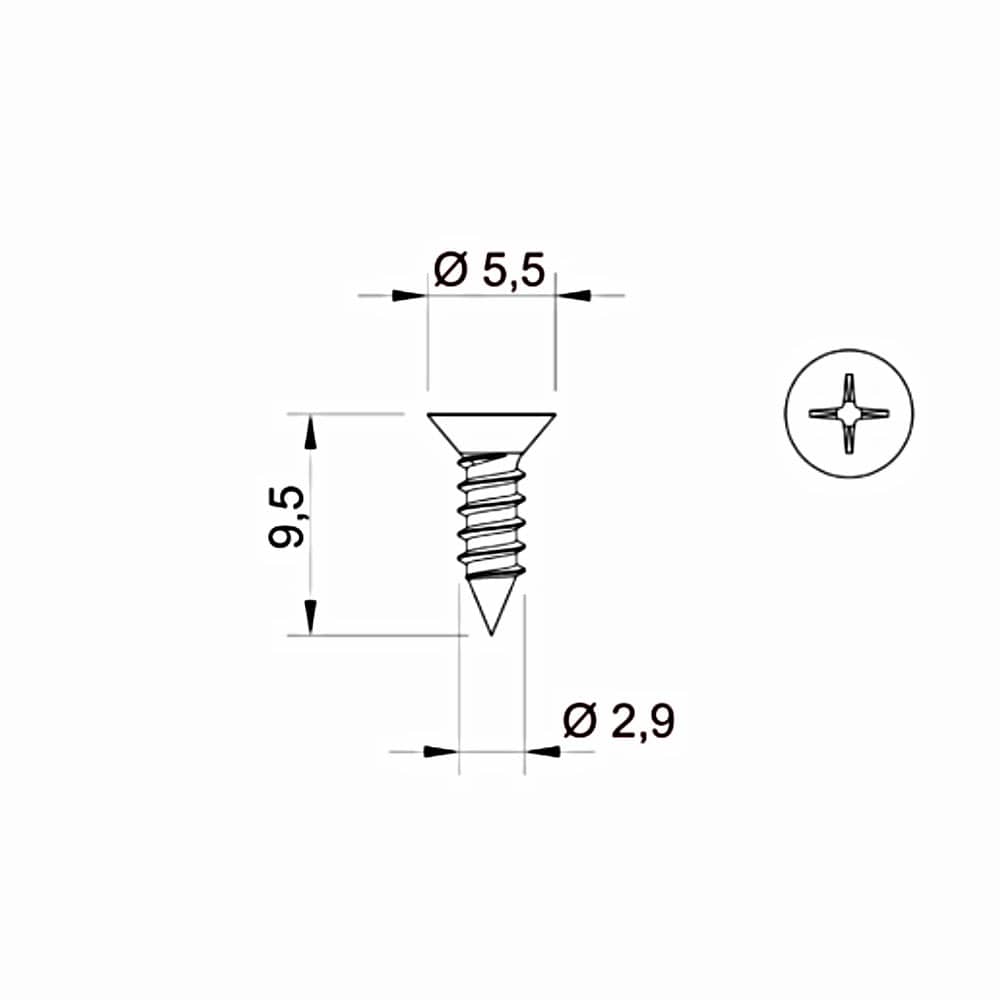 Aluprof Plissee Aluprof Plissee Blechschraube 2,9/9,5
