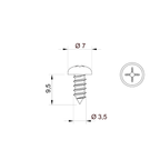 Aluprof Plissee Aluprof Plissee Blechschraube 3,5/9,5