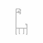 Aluprof Raffstore Anthrazit (ähnlich RAL7016) / 50cm Aluprof ALU Fassaden Jalousie Führungsschiene APPF/B/33