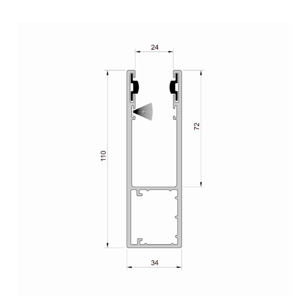 Aluprof Rolladen Aluprof ALU Führungsschiene PP110