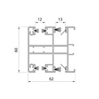 Aluprof Rolladen Aluprof ALU Führungsschiene PPDAMW-P60/12