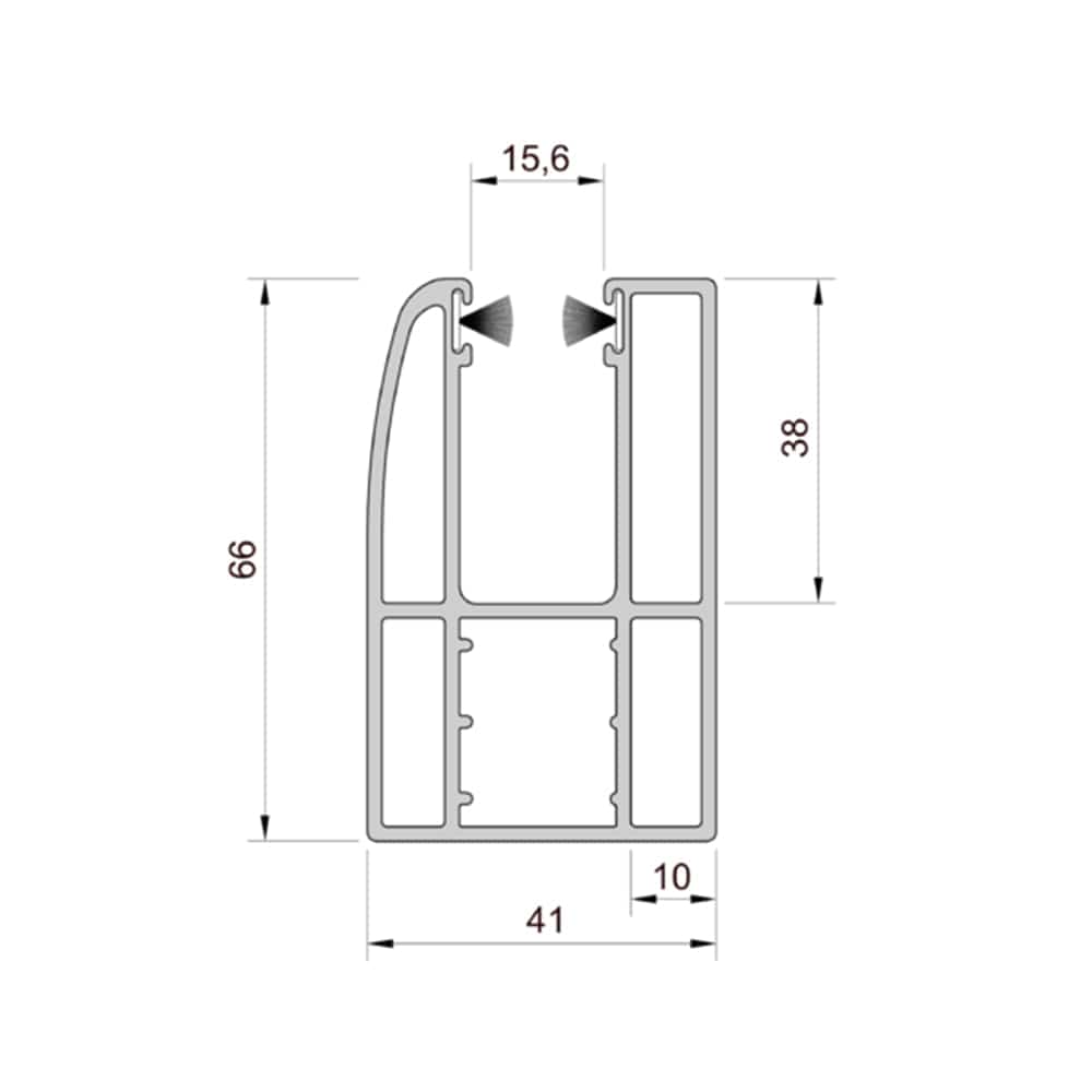 Aluprof Rolladen Aluprof ALU Führungsschiene PPW66/ODS/10/S