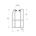 Aluprof Rolladen Aluprof ALU Führungsschiene PPW66/ODS/10/S