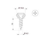 Aluprof Rolladen Aluprof Nippel-Schrauben 13mm