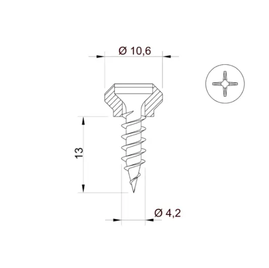 Aluprof Rolladen Aluprof Nippel-Schrauben 13mm