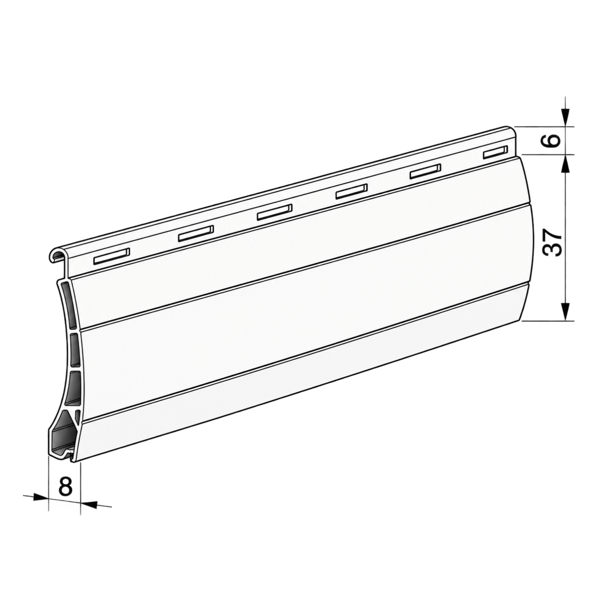 Aluprof Rolladen Aluprof PVC Rollladenpanzer perforiert PT37