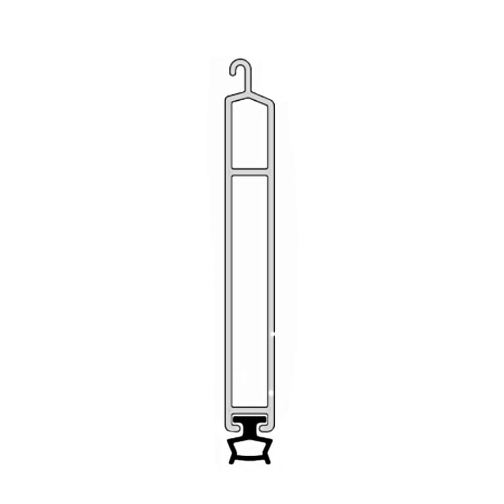 Aluprof Rolladen Weiss / 40cm Aluprof ALU-Endstab mit Gummidichtung LDG-E