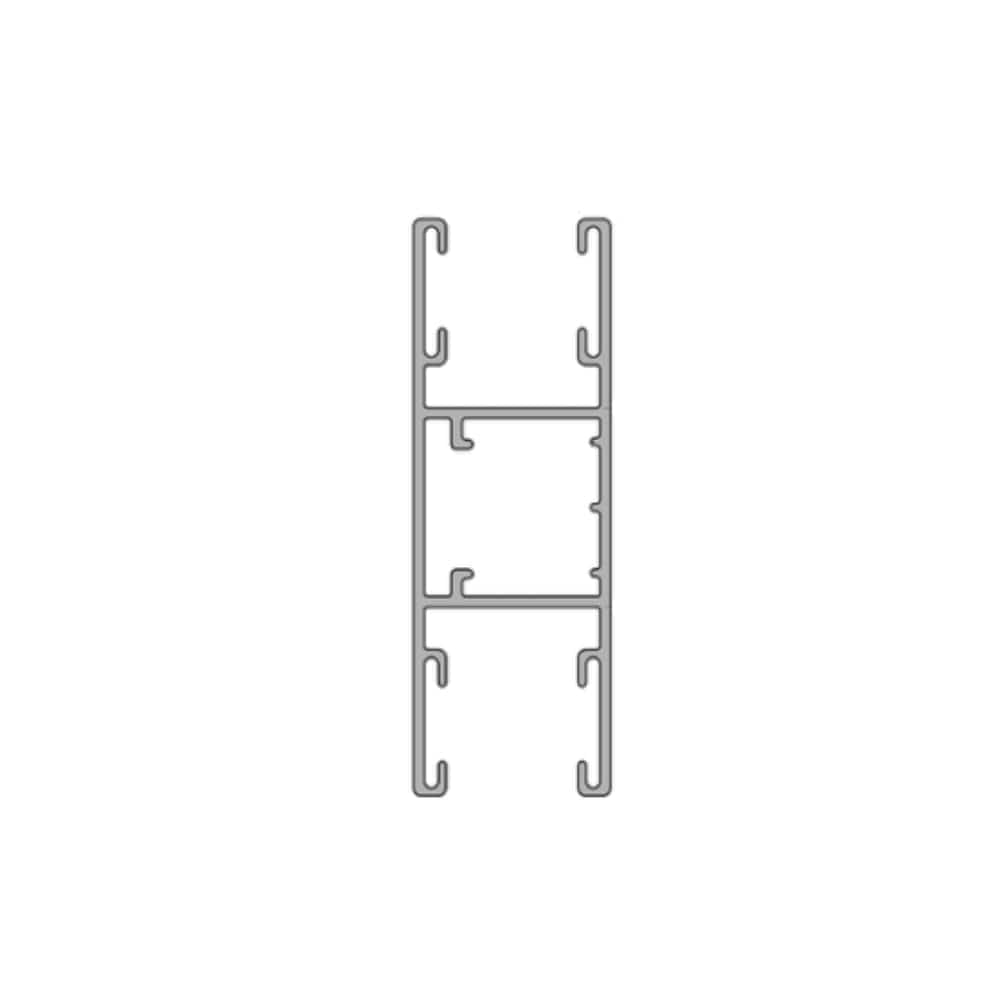 Aluprof Rolladen Weiß (ähnlich RAL9016) / 100cm Aluprof ALU Doppelführungsschiene PPD79/18/G
