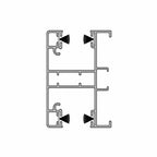 Aluprof Rolladen Weiß (ähnlich RAL9016) / 100cm Aluprof ALU Führungsschiene PPDA-P60/17