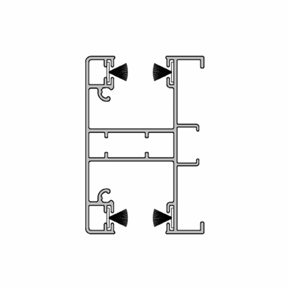 Aluprof Rolladen Weiß (ähnlich RAL9016) / 100cm Aluprof ALU Führungsschiene PPDA-P60/17