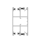 Aluprof Rolladen Weiß (ähnlich RAL9016) / 100cm Aluprof ALU Führungsschiene PPDO79/S